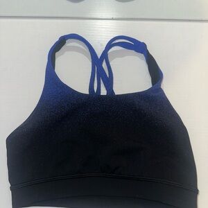 Women's Blue and Black Sports Bra